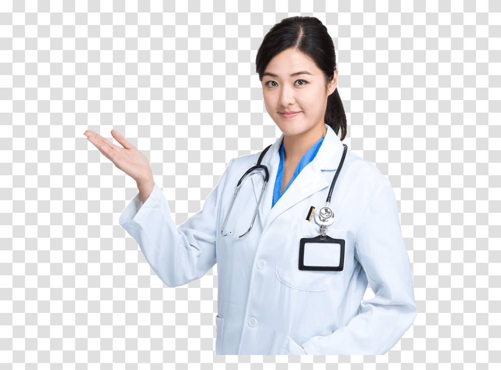 Female Doctor Background, Apparel, Lab Coat, Person Transparent Png
