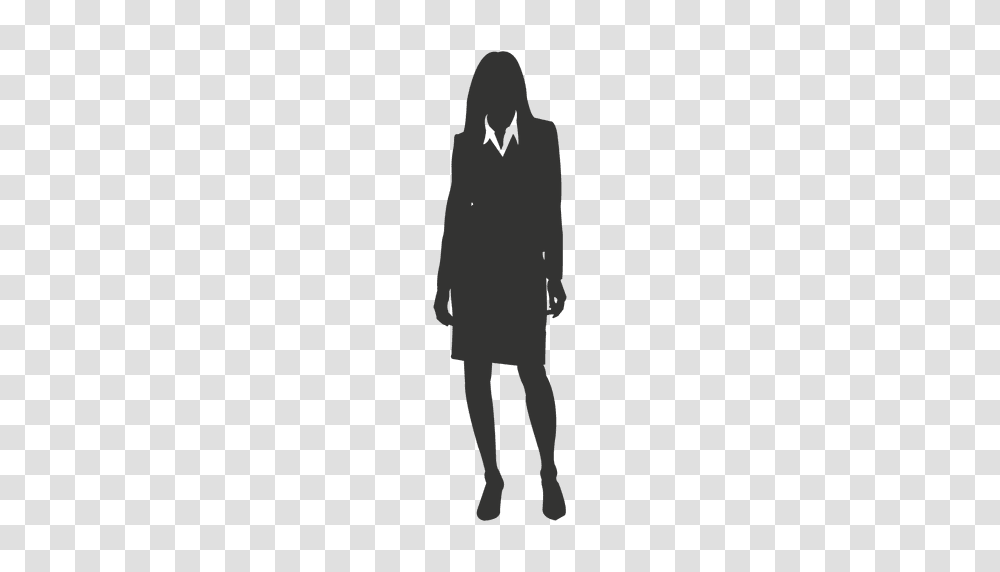 Female Executive Standing, Sleeve, Person, Silhouette Transparent Png