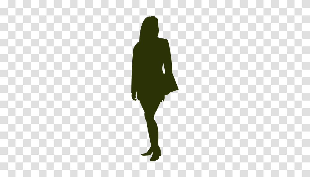 Female Executive Standing Silhouette, Person, Pedestrian, Sleeve Transparent Png