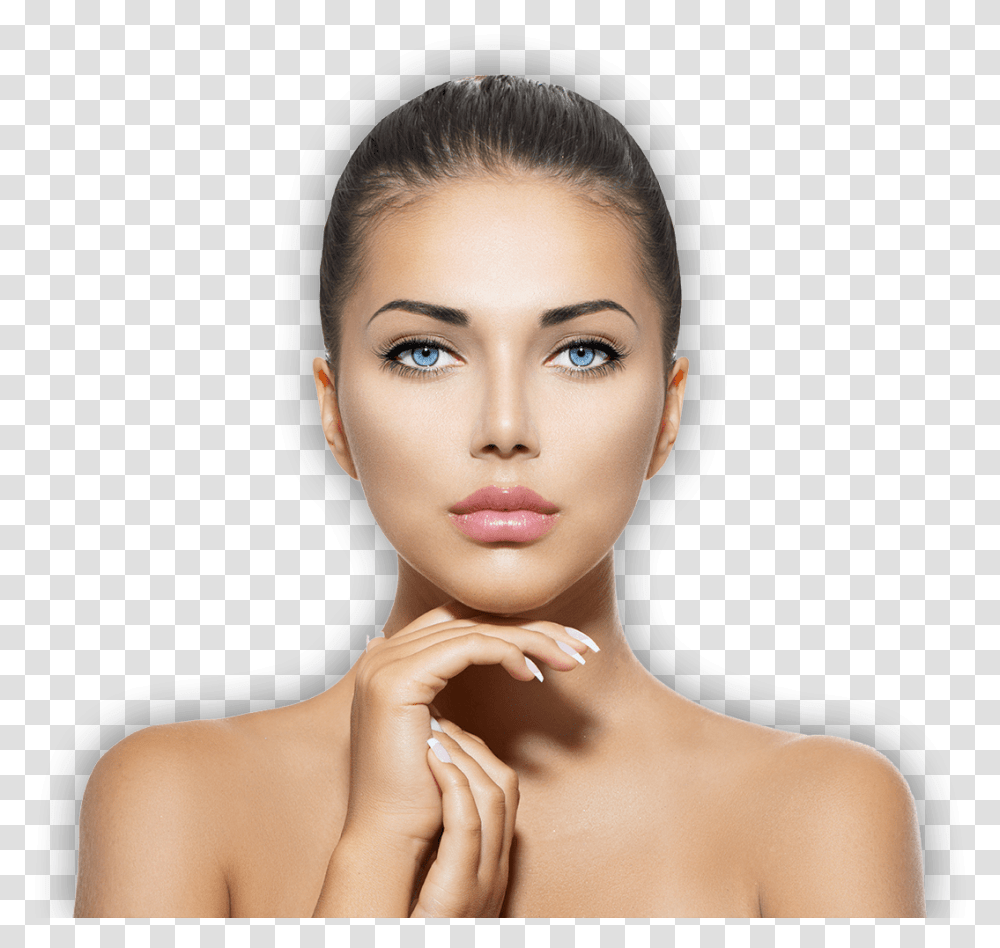 Female Face Background Model On Background, Shoulder, Skin, Person, Human Transparent Png