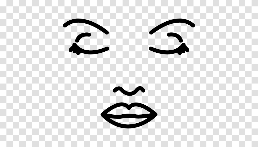 Female Face Icon, Stencil, Mustache, Label Transparent Png