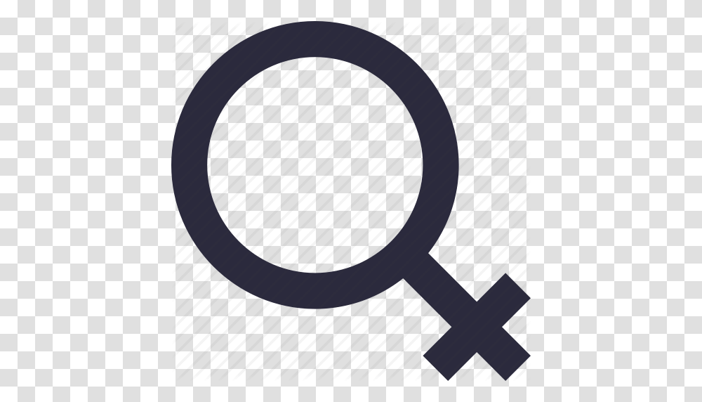 Female Female Gender Gender Symbol Sex Symbol Venus Symbol Icon, Magnifying Transparent Png