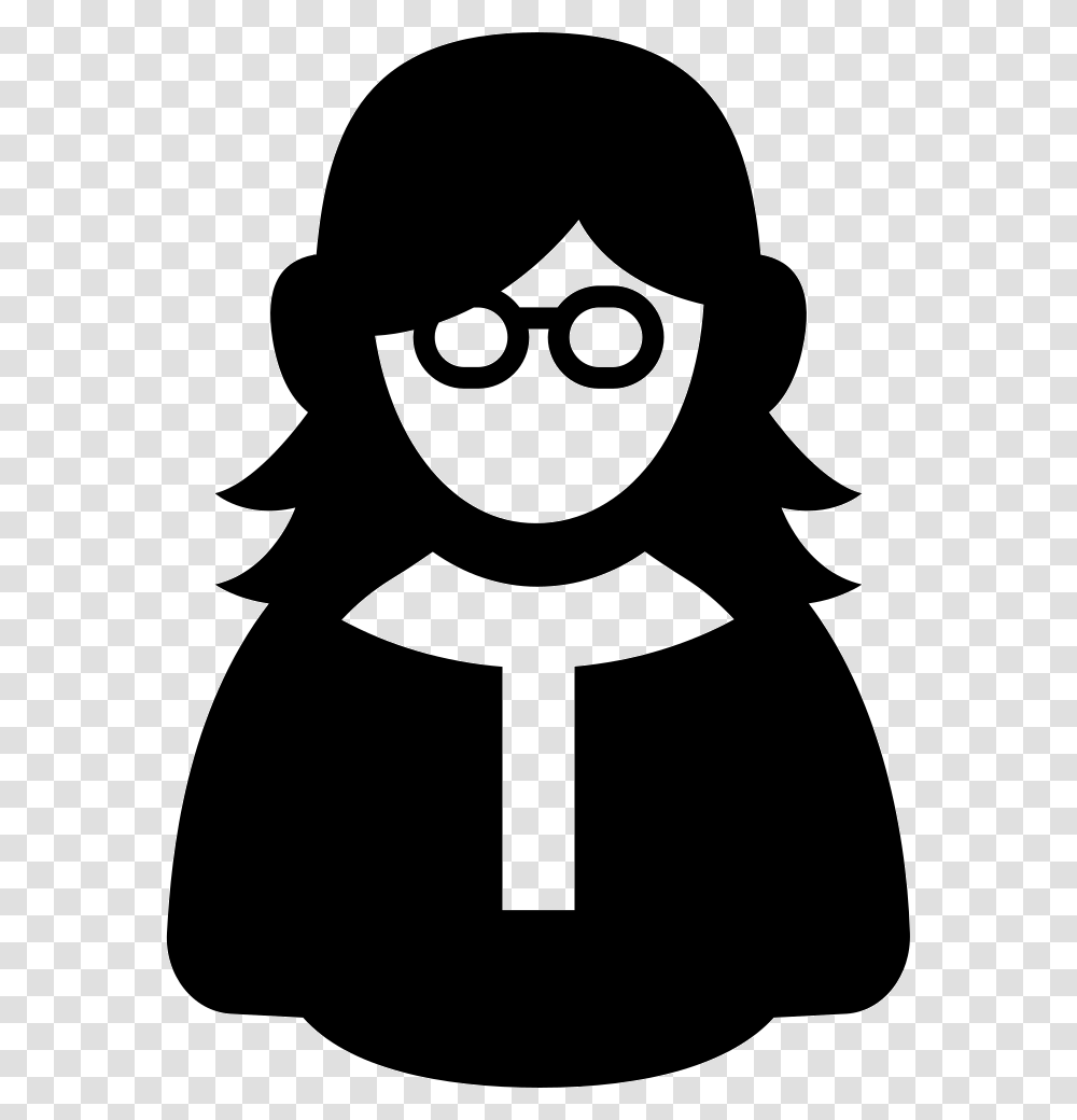 Female Geek Gambar Koki Wanita Hitam Putih, Stencil, Person, Human Transparent Png