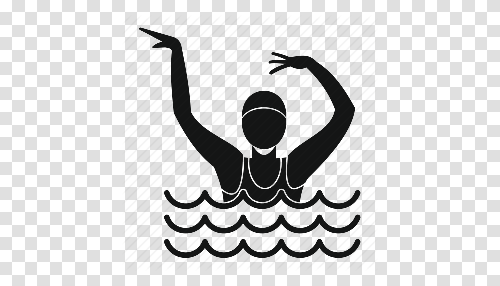 Female Girl People Pool Sport Swim Water Icon, Rug, Hook, Finch, Bird Transparent Png