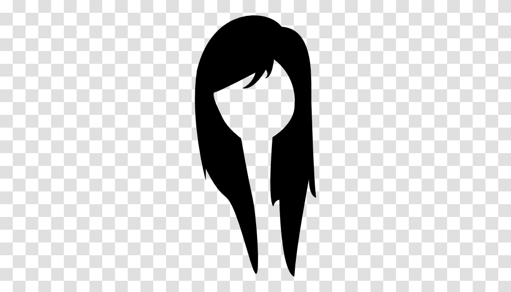 Female Hair Short Hair Hair People Person Silhouette Hair, Stencil, Human, Cutlery Transparent Png