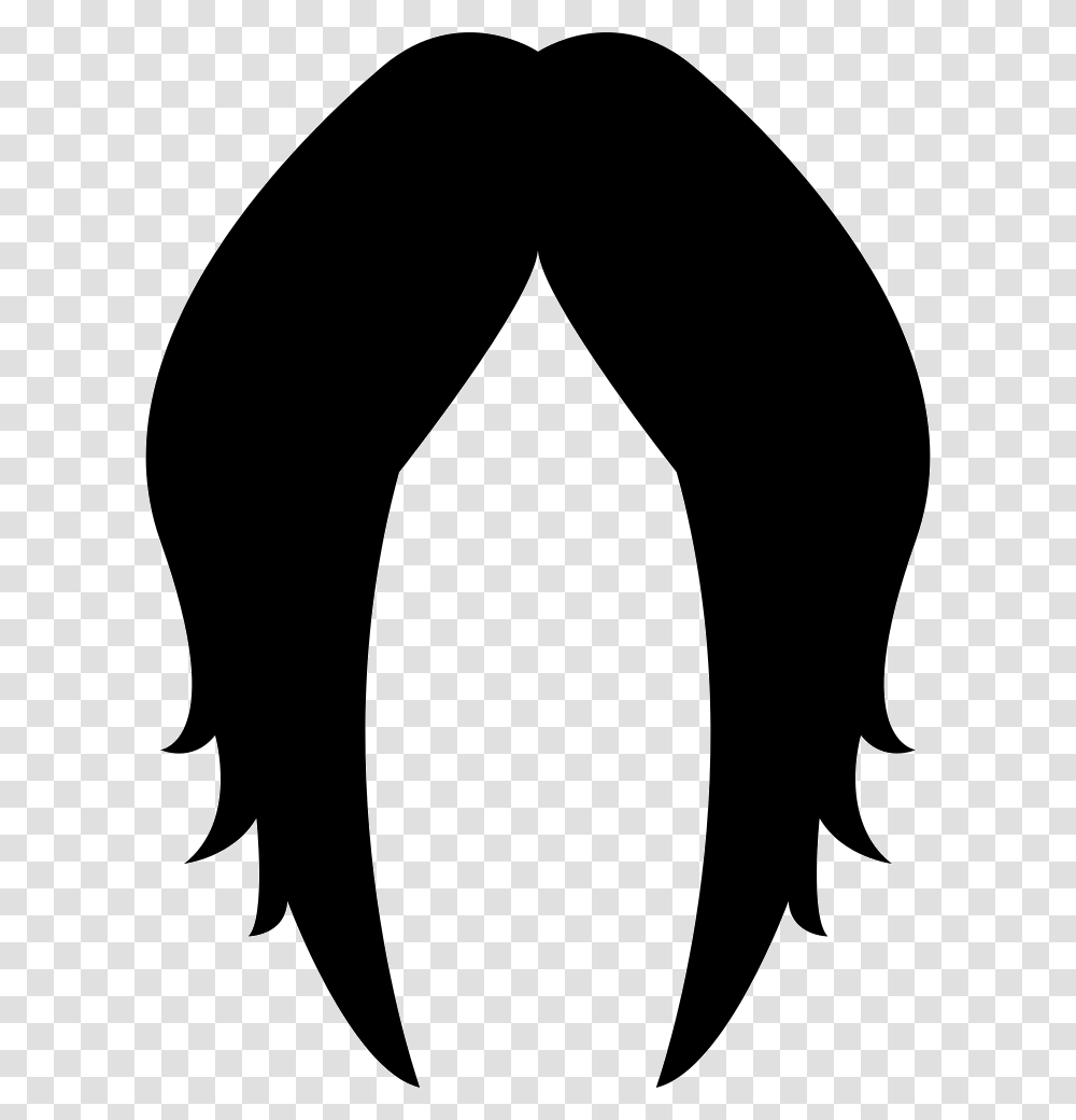 Female Hairstyle Wig Icon Free Download, Stencil, Penguin, Bird, Animal Transparent Png