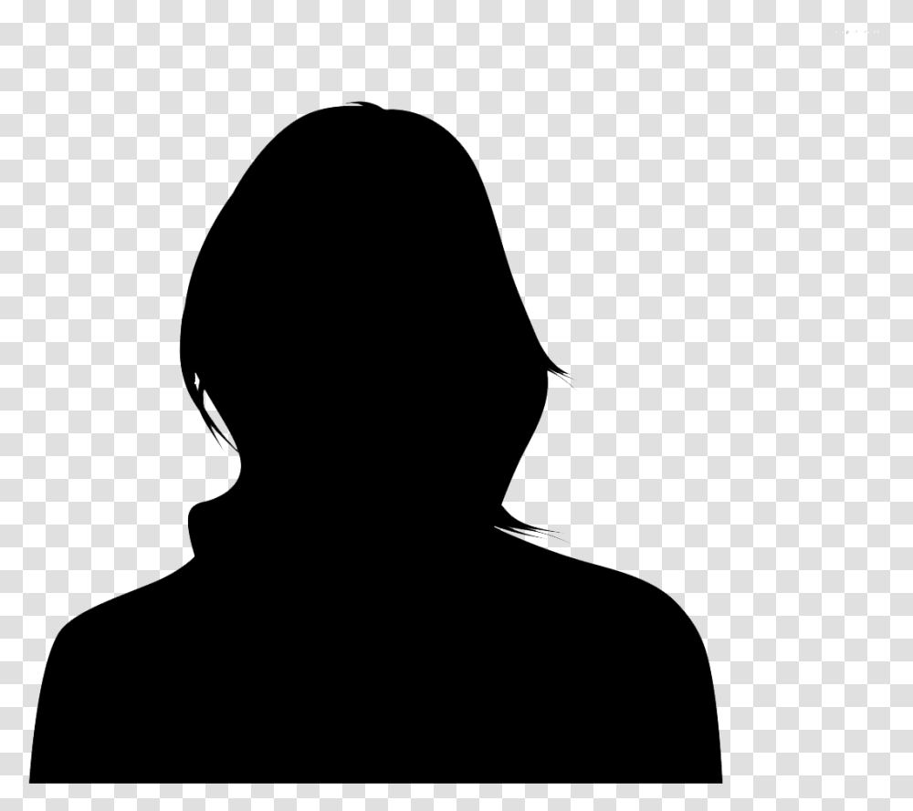Female Head Silhouette Front, Apparel, Hood, Photography Transparent Png