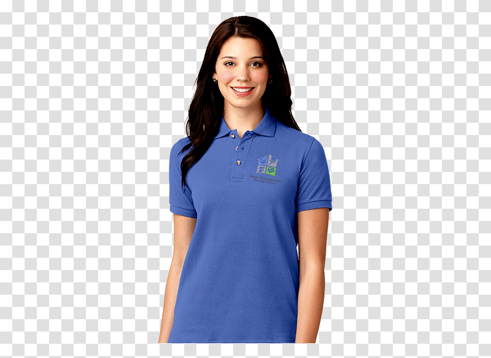 Female In Blue Polo, Person, Sleeve, Shirt Transparent Png