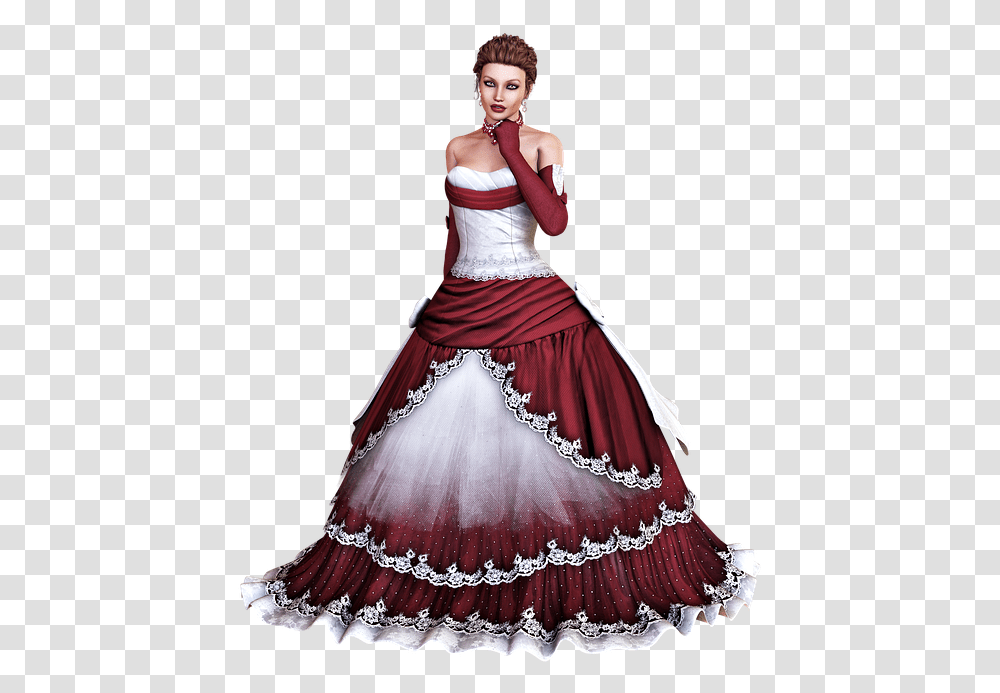 Female Lady Woman Young Happy Girl Attractive Gown, Dress, Person, Skirt Transparent Png