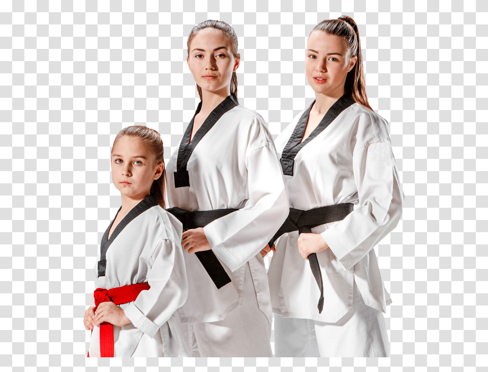 Female Martial Arts Students Taekwondo Girls Kick, Karate, Sport, Person, Human Transparent Png