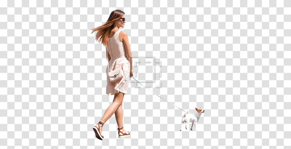 Female Model With Dog People Cutout Silhouette Woman Walking Dog, Person, Clothing, Animal, Mammal Transparent Png