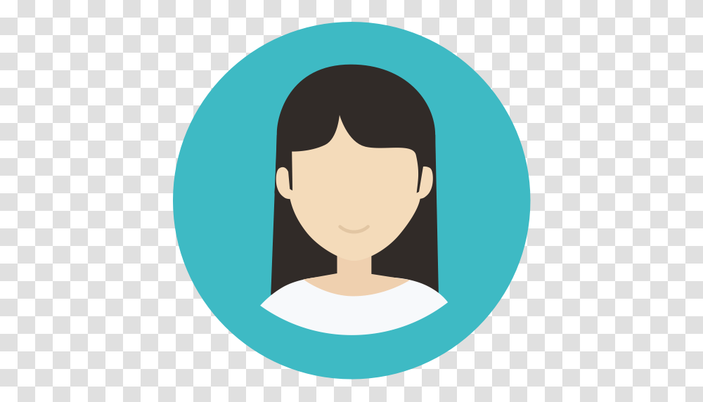 Female Multicolor Girl Icon With And Vector Format For Free, Face, Label, Cushion Transparent Png