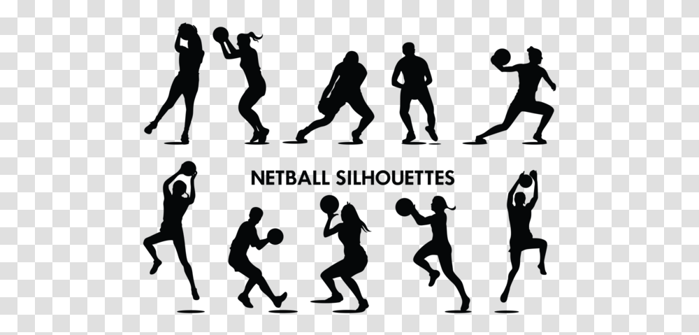 Female Netball Silhouette, Person, People, Hand, Pedestrian Transparent Png