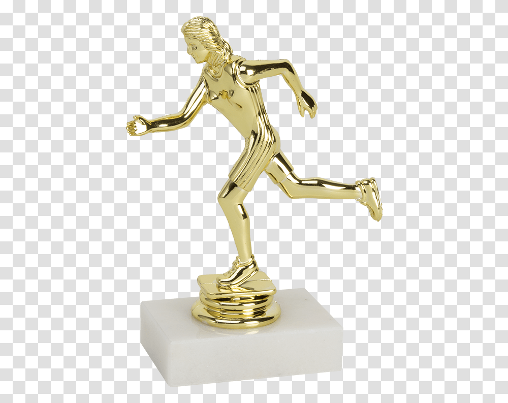 Female Participation Trophy For Running Events Trophy, Sink Faucet, Gold Transparent Png