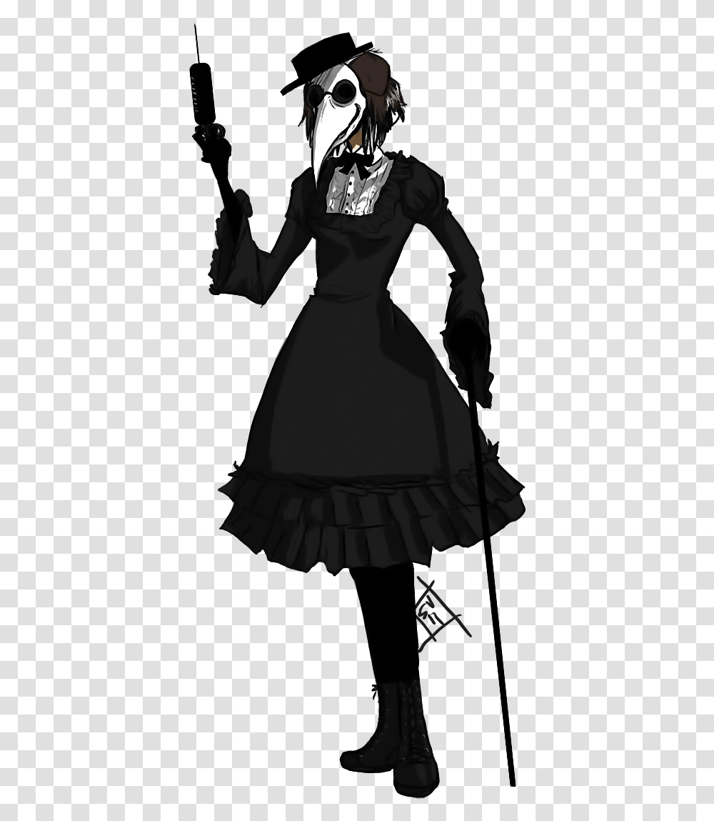 Female Plague Doctor Costume Plague Doctor Costume Woman, Dress, Person, Sleeve Transparent Png