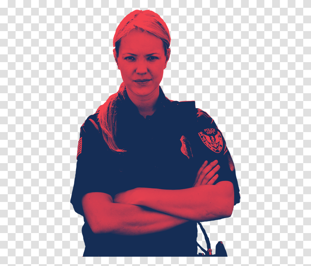 Female Police Officer Active Shirt, Person, Face, Skin Transparent Png