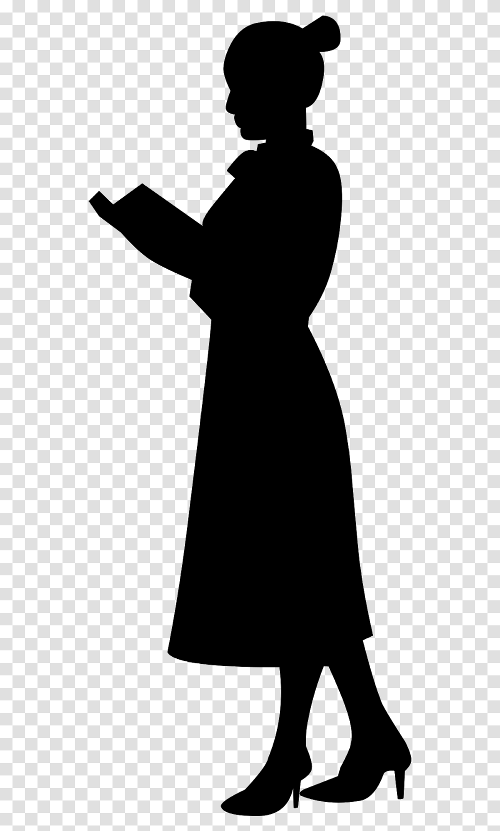 Female Reading Silhouette, Gray, World Of Warcraft Transparent Png