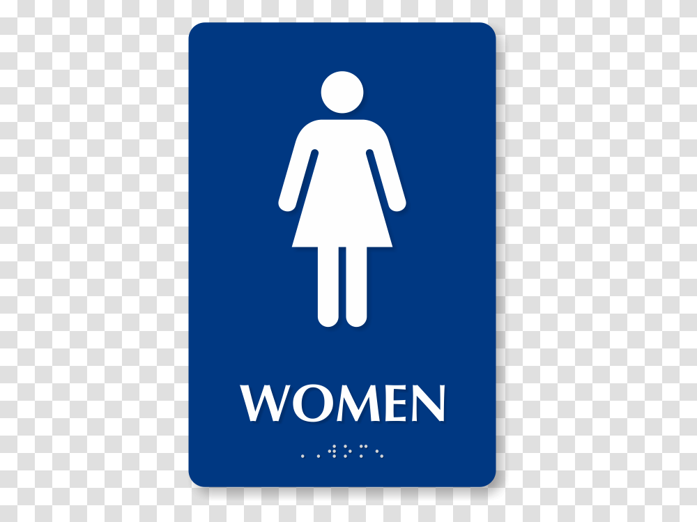 Female Restroom Sign Female Washroom In Braille, Road Sign Transparent Png