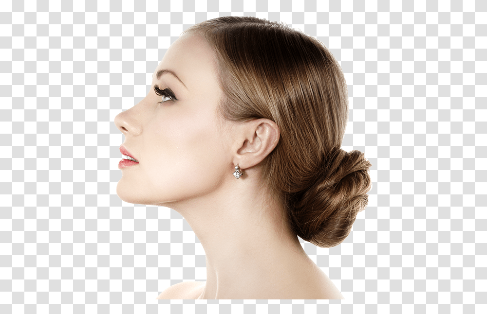 Female Side Face Model, Hair, Person, Human, Ponytail Transparent Png