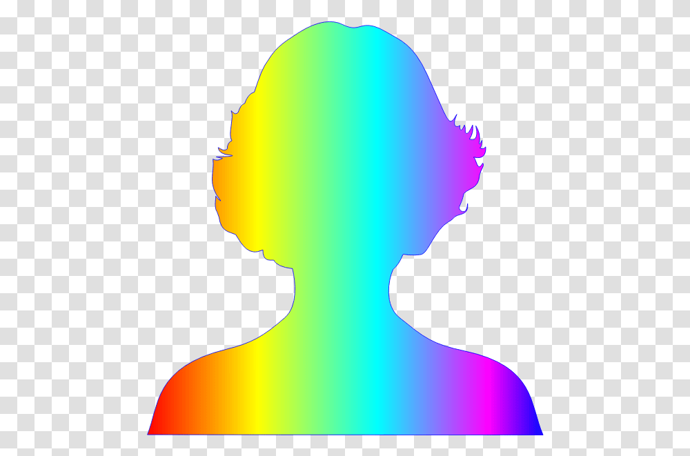 Female Silhouette Rainbow Silhouette Head, Light, Person, Human Transparent Png