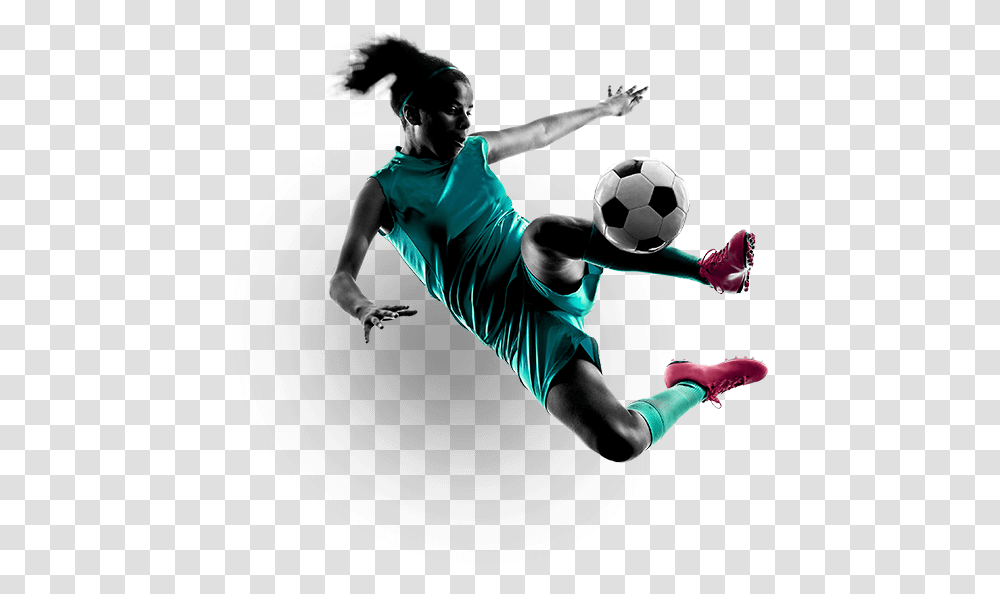 Female Soccer Player, Person, Human, Soccer Ball, Football Transparent Png