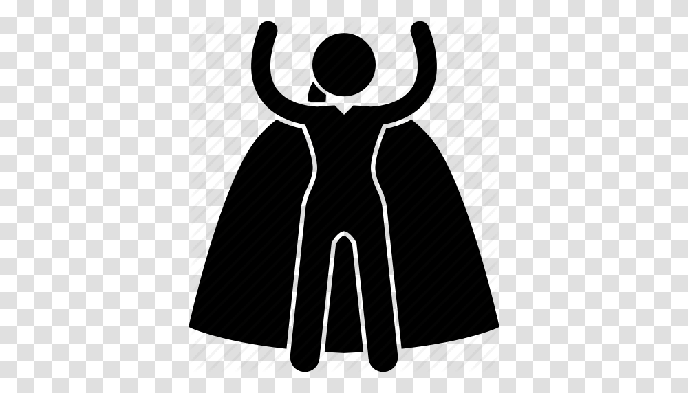 Female Strong Superhero Superwoman Woman Icon, Piano, Silhouette, Cloak Transparent Png