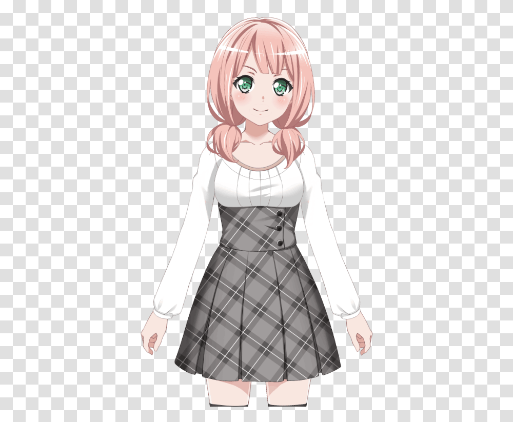 Female Student Checkered Skirt Cartoon Himari Uehara, Costume, Doll, Toy Transparent Png