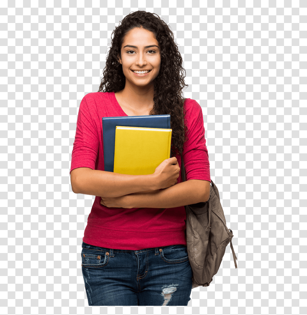 Female Student College Student Background, Person, File Folder, File Binder Transparent Png