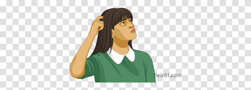 Female Student Looking Confused General People Person Cartoon, Sleeve, Clothing, Face, Teacher Transparent Png