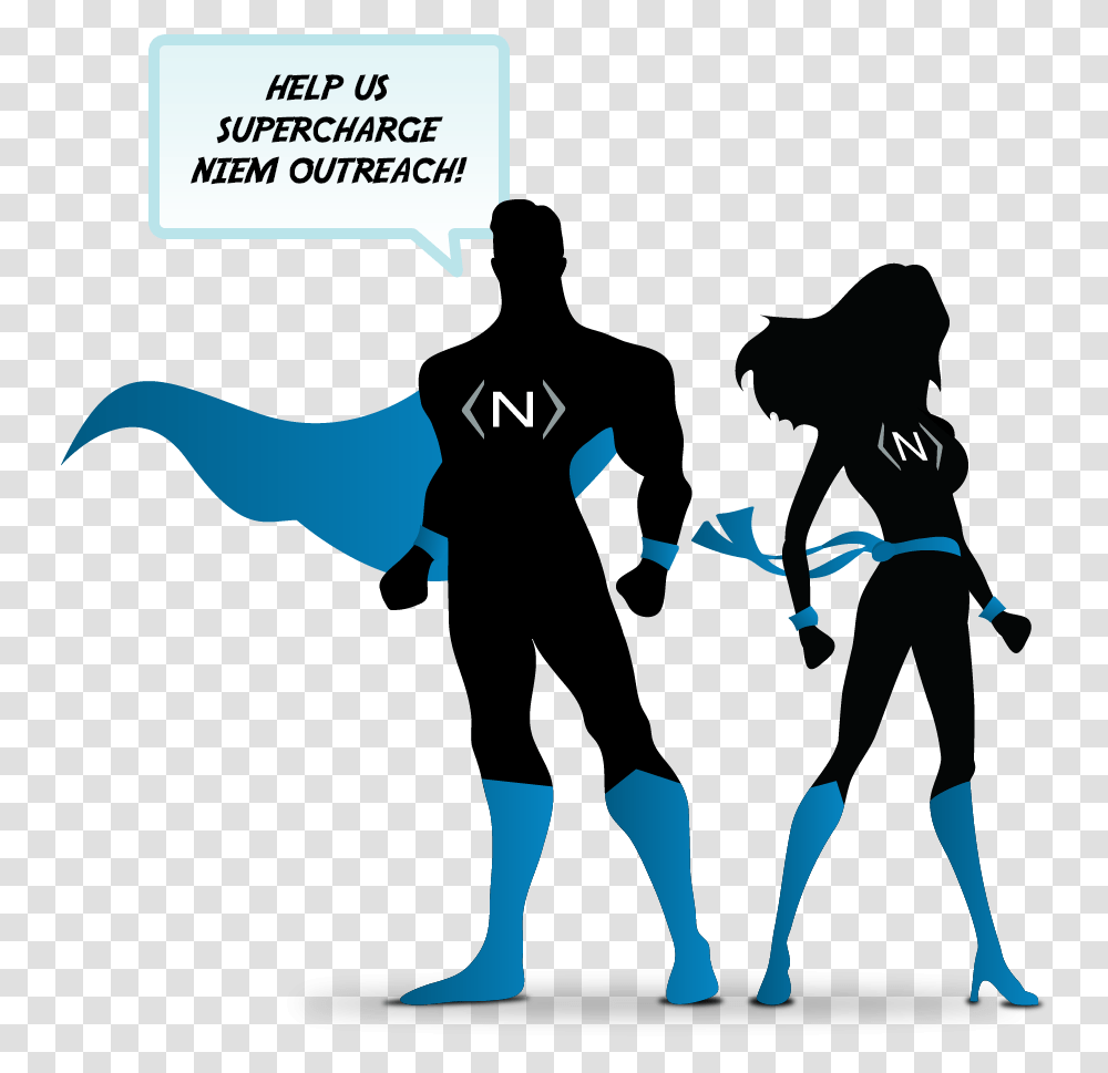 Female Superhero Silhouette Super Hero Male And Female, Person, Human, People, Ninja Transparent Png