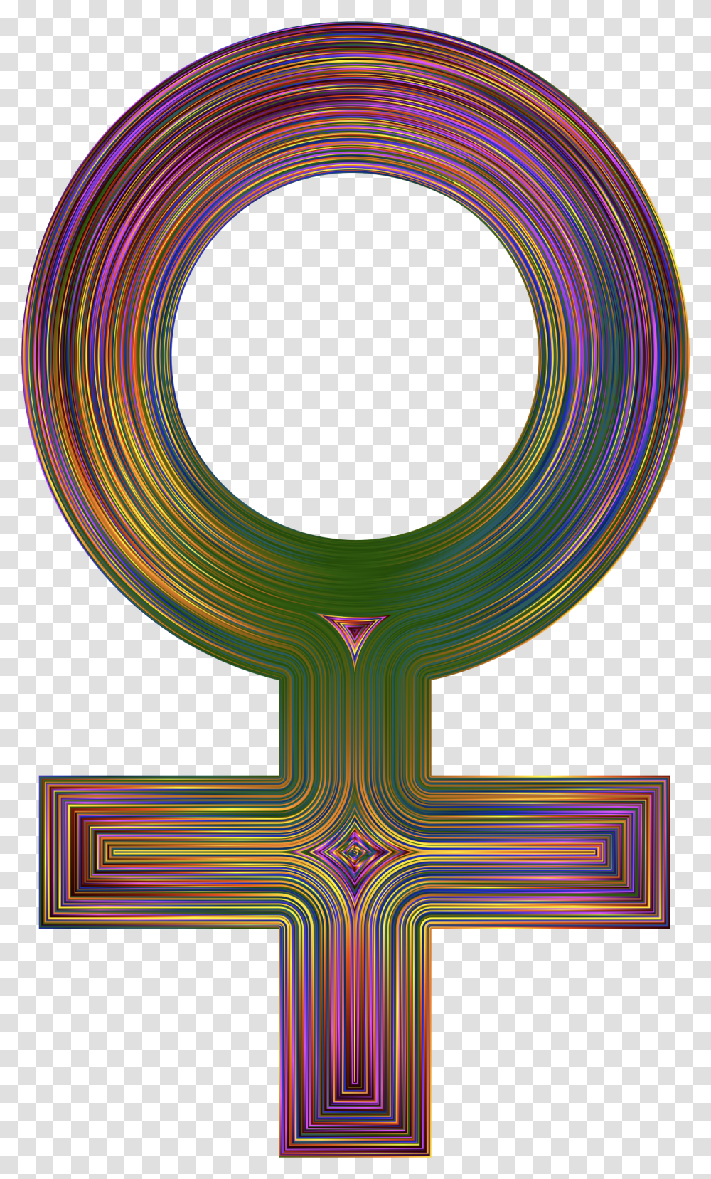Female Symbol Chromatic Icons, Modern Art, Lighting Transparent Png