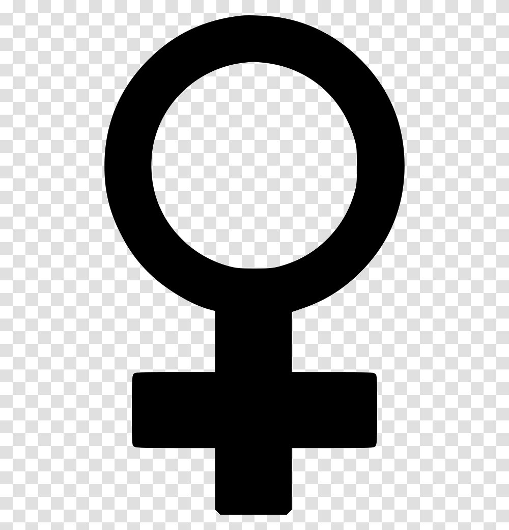 Female Symbol Circle, Cross, Lamp, Logo, Trademark Transparent Png