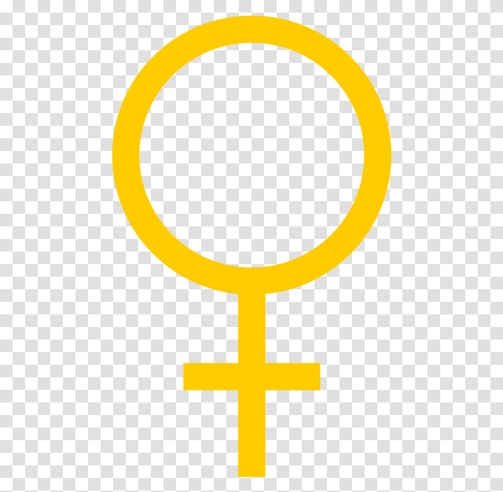 Female Symbol Color Colour Tangerine Yellow Xochi Copyright, Cross, Sign, Road Sign, Outdoors Transparent Png