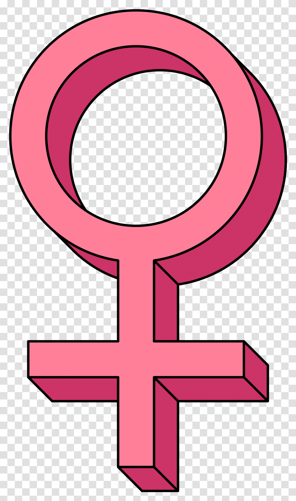 Female Symbol, Cross Transparent Png