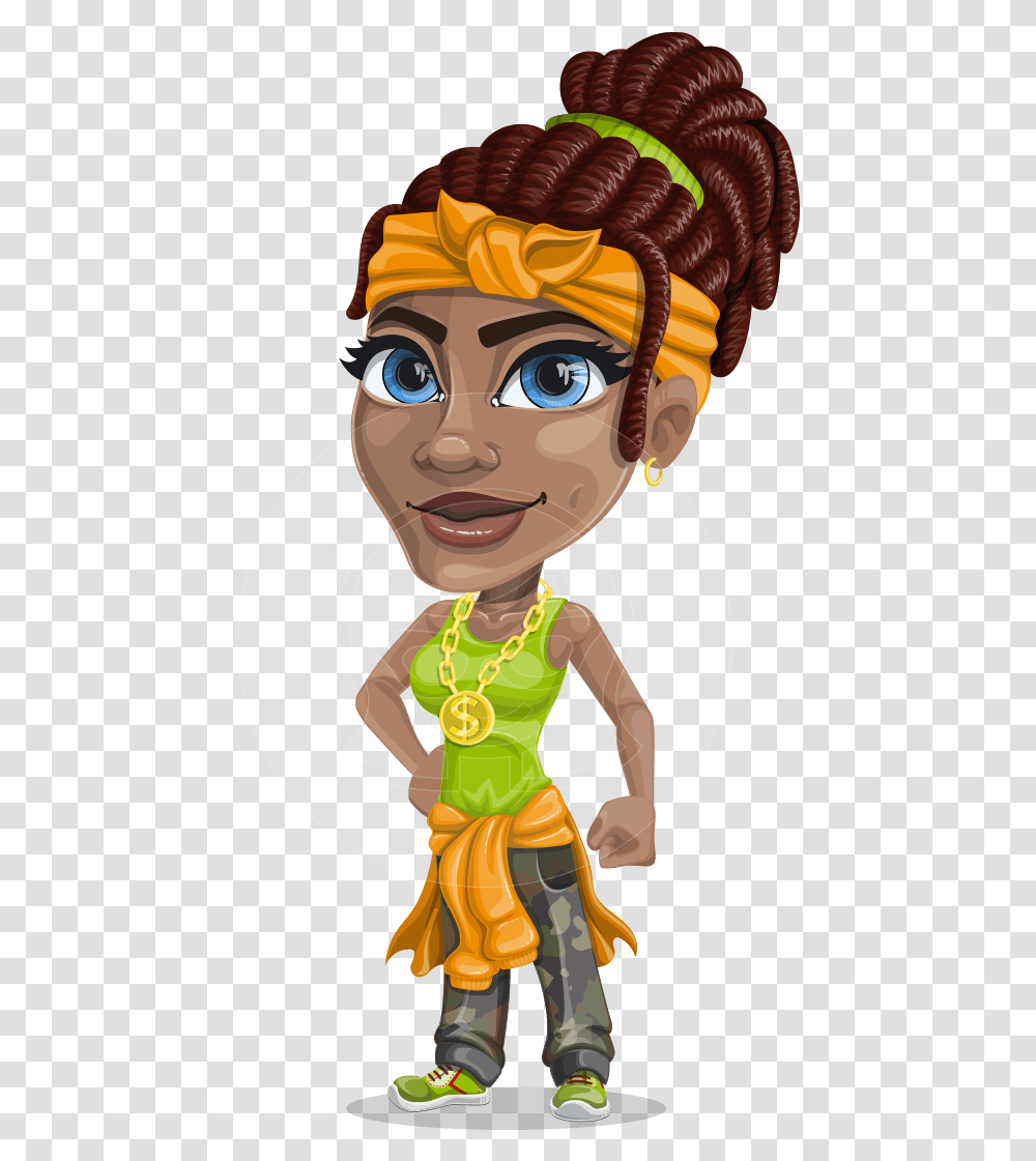 Female Urban Gangster Cartoon Vector Character Aka Cartoon, Accessories, Accessory, Person Transparent Png