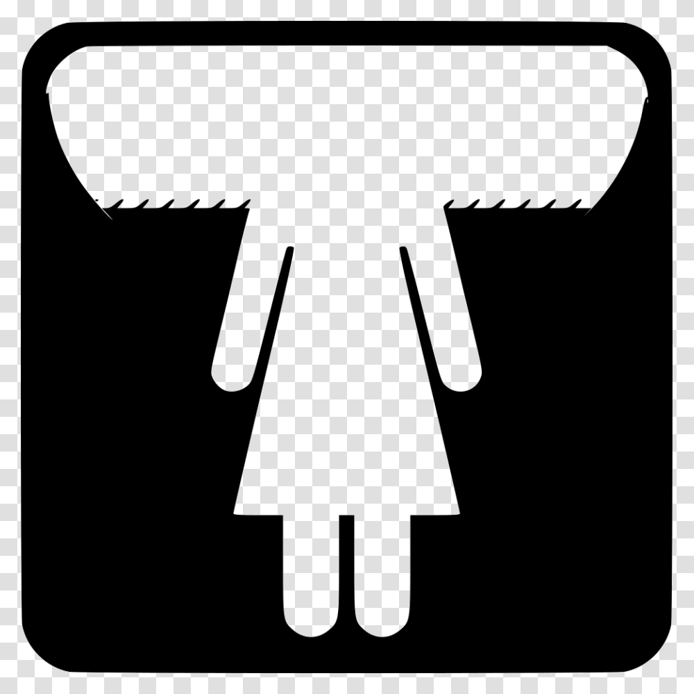 Female User Woman Lady Girl Icon Free Download, Axe, Tool, Stencil Transparent Png