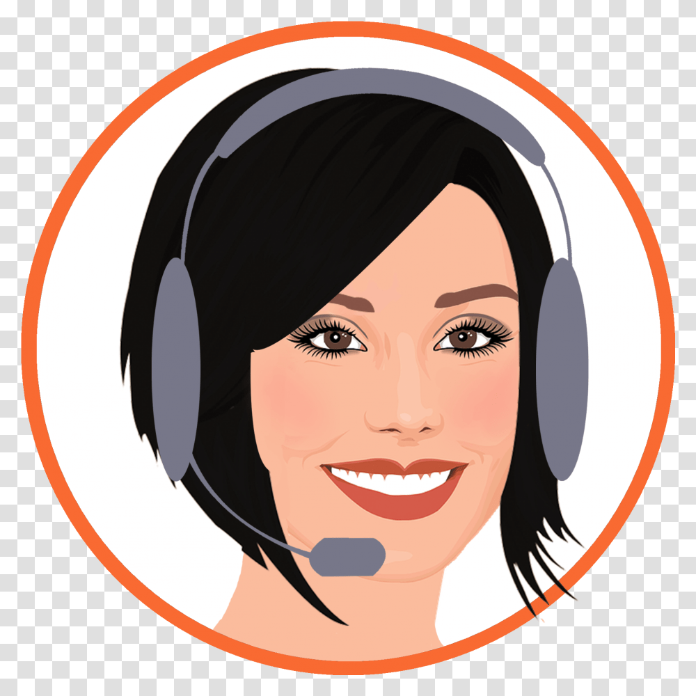 Female Virtual Assistant Icon, Face, Person, Smile, Label Transparent Png