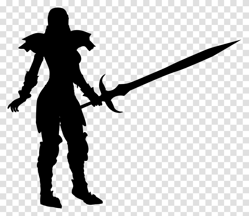 Female Warrior Silhouette Icons, Gray, World Of Warcraft Transparent Png