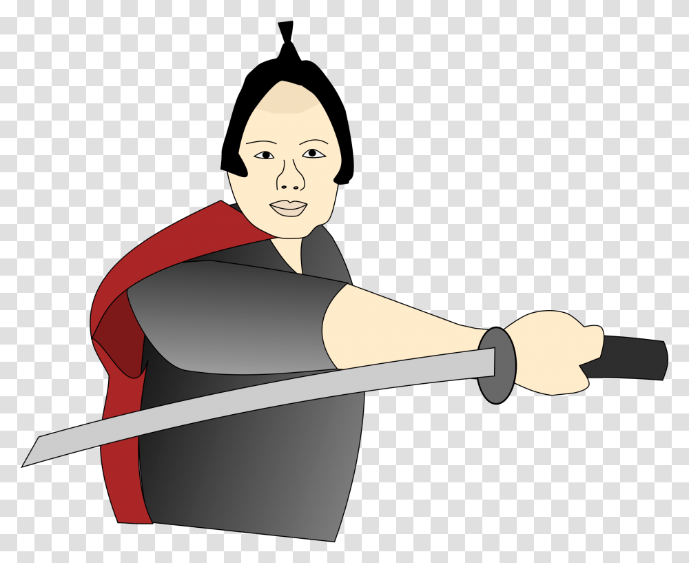 Female Weightlifter Clipart Samurai Clipart, Person, Arm, Ninja, Sport Transparent Png