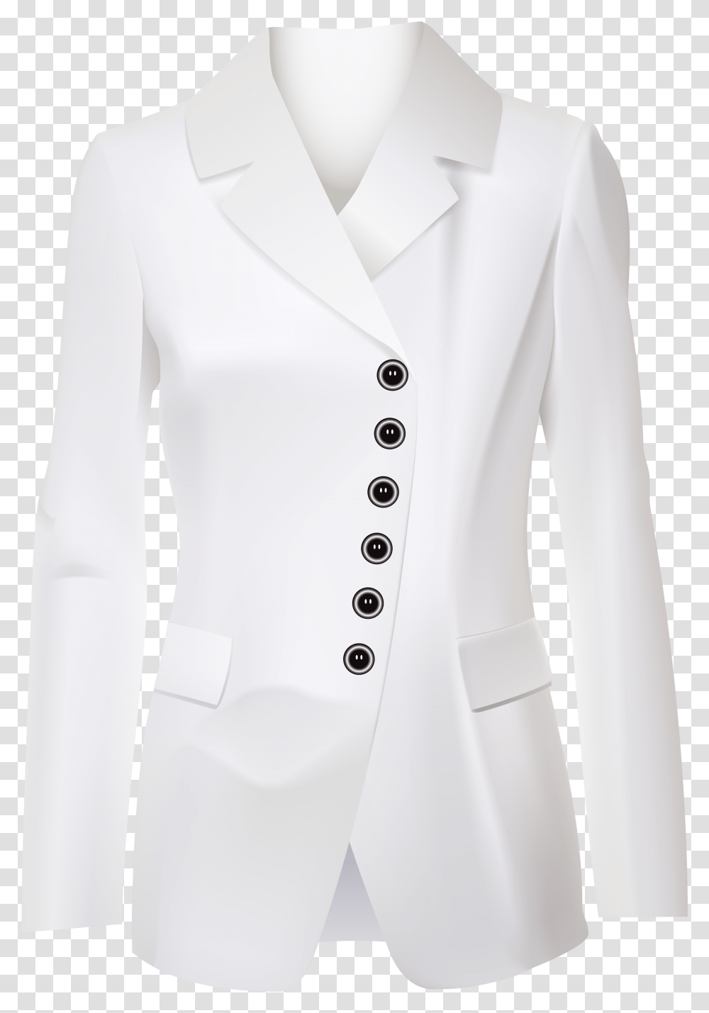 Female White Jacket Clipart Formal Wear, Apparel, Blazer, Coat Transparent Png