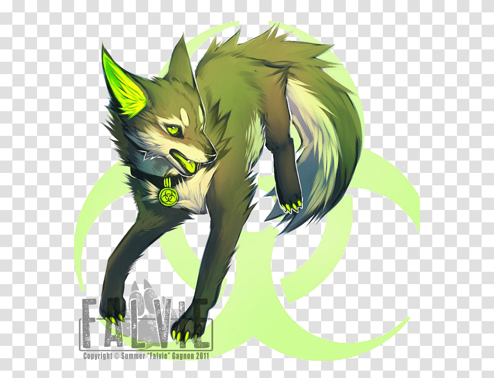 Female Wolf Image Female Green Anime Wolf, Animal, Mammal Transparent Png
