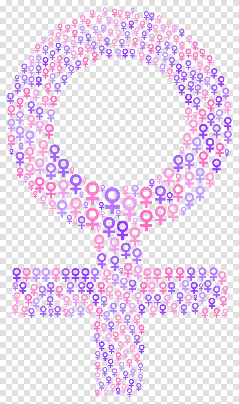 Feminist Symbol Pink Venus Symbol, Number, Word, Alphabet Transparent Png