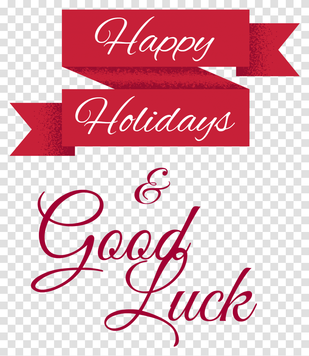 Femme Fitale Fit Club Bloghappy Holidays And Good Luck Good Luck And Happy Holidays, Text, Flyer, Poster, Paper Transparent Png