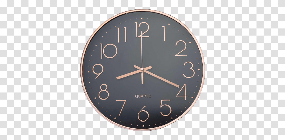 Femmin Gold Large Modern Wall Clock Solid, Analog Clock, Clock Tower, Architecture, Building Transparent Png