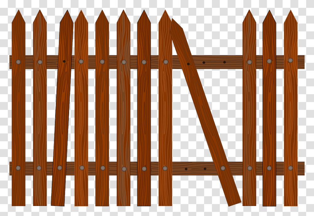 Fence, Architecture, Gate, Picket, Wood Transparent Png