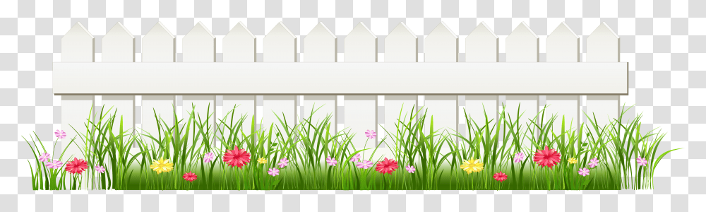 Fence Clipart Wooden Fences With Grass, Gate, Picket Transparent Png