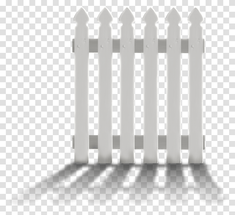 Fence With Shadow Clipart White Fence, Gate, Picket Transparent Png