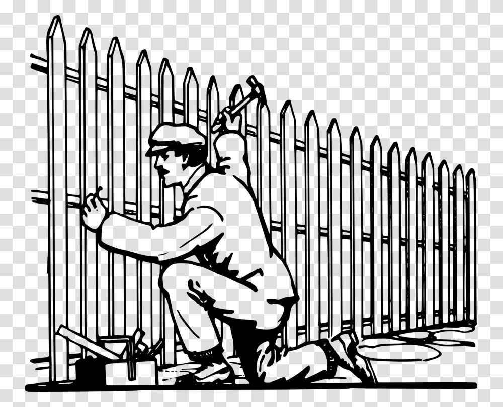 Fencing Drawing Cartoon Building A Fence Clipart, Gray, World Of Warcraft Transparent Png
