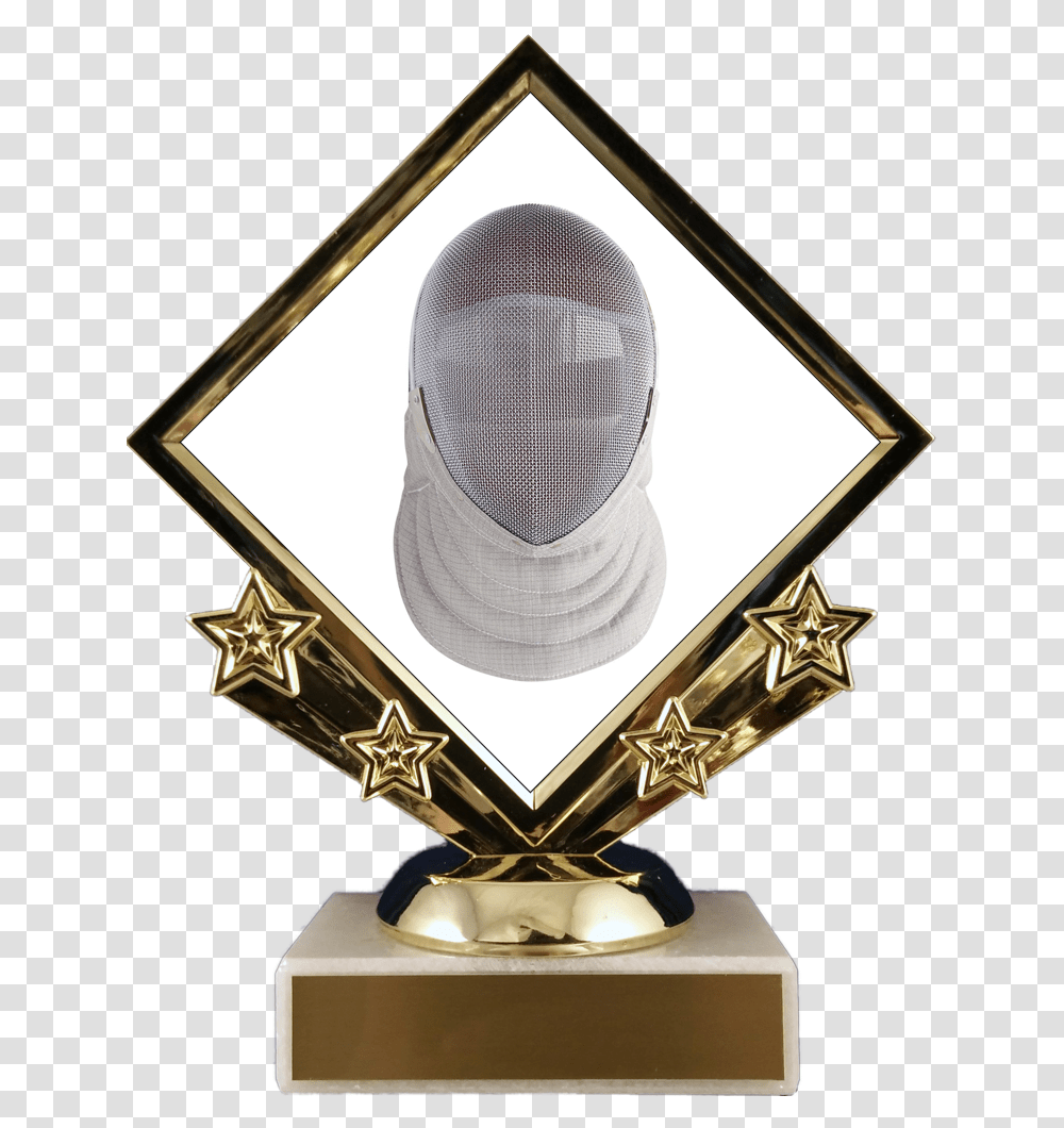 Fencing Logo Diamond Trophy Trophy Schoppy S Since Corn Dog Trophy, Apparel, Lamp, Hat Transparent Png