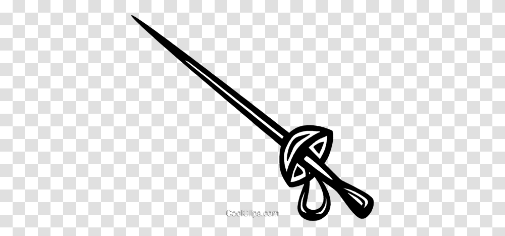 Fencing Sword Royalty Free Vector Clip Art Illustration, Wand, Knot, Key, Weapon Transparent Png